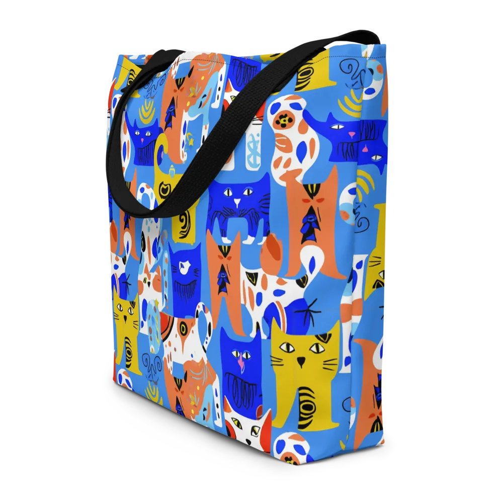 Electric Catwalk on Large Tote Bag W/ Pocket — Front