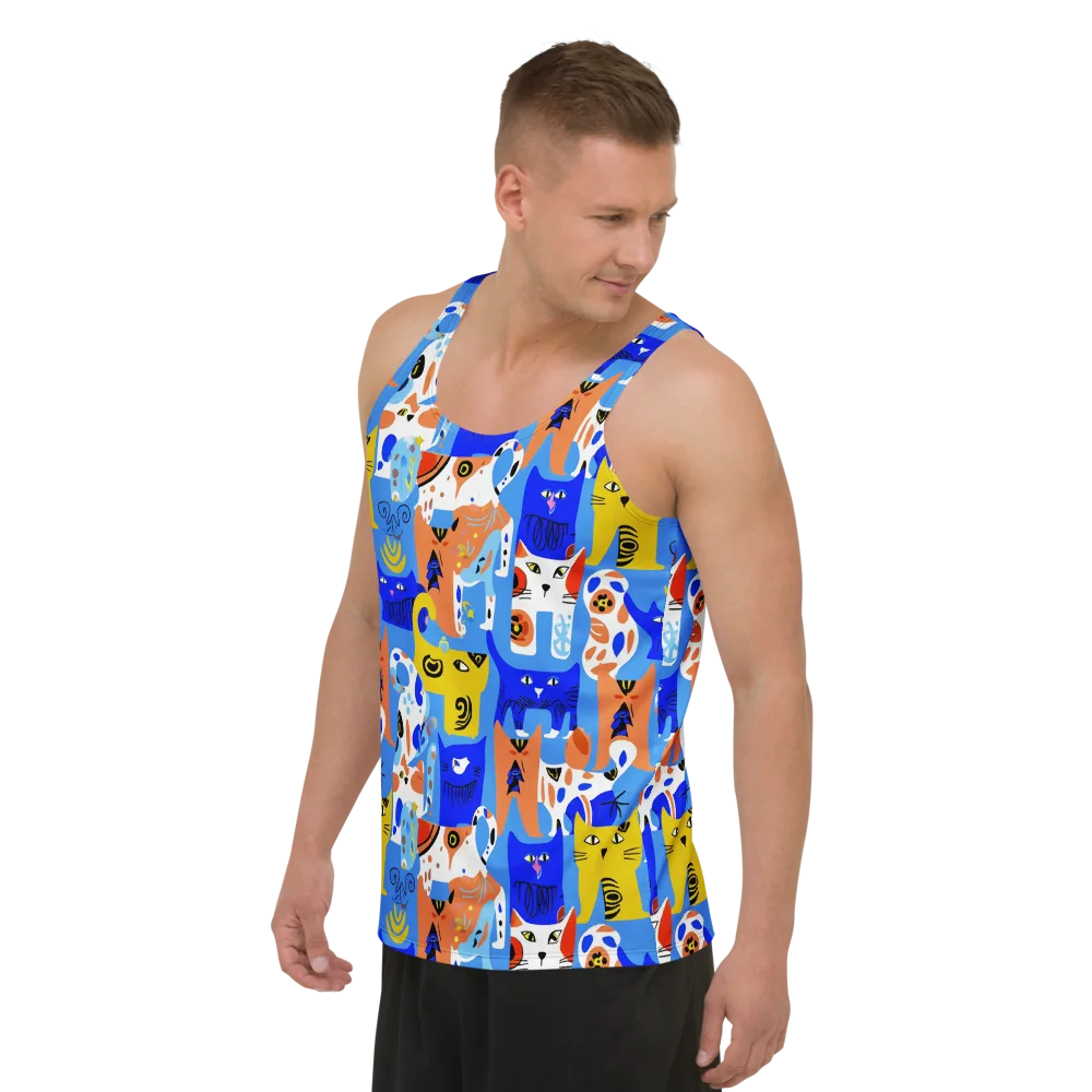 Electric Catwalk on Men's Tank Top — Left Front