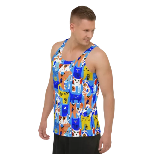 Electric Catwalk on a Men's Tank Top