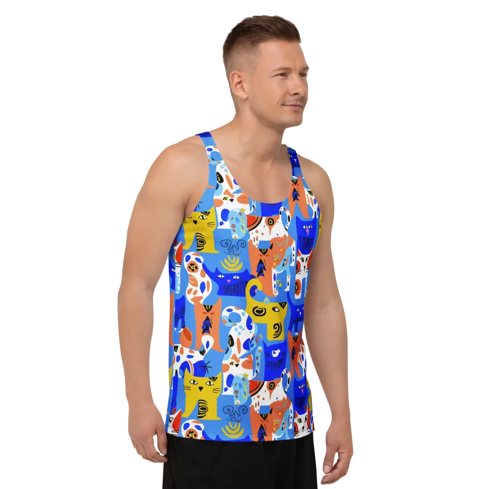Electric Catwalk on Men's Tank Top — Right Front