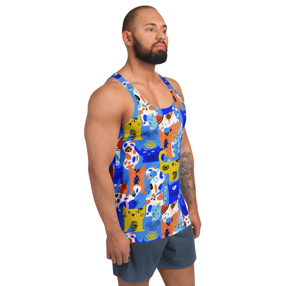 Electric Catwalk on Men's Tank Top — Right Front