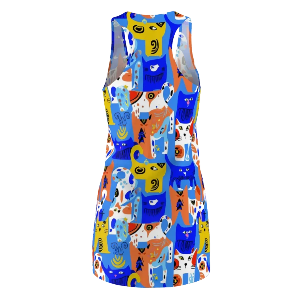Electric Catwalk on Racerback Dress — Back