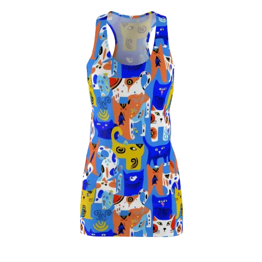 Electric Catwalk on a Racerback Dress