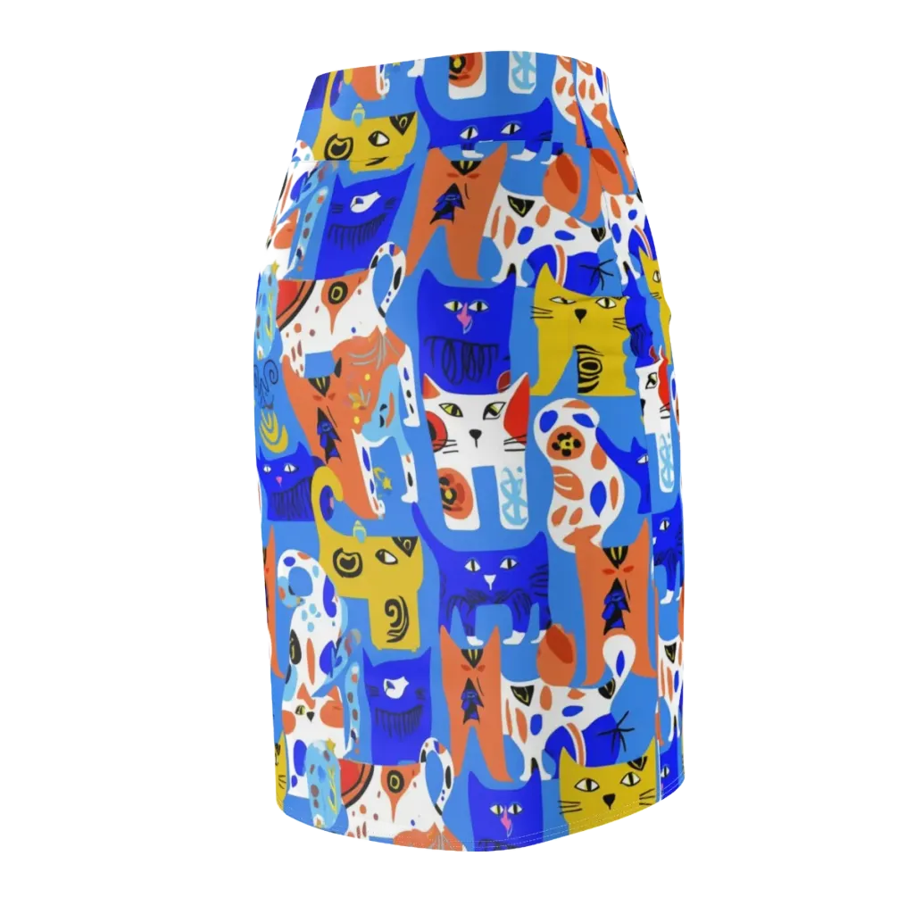 Electric Catwalk on Pencil Skirt — Back Side