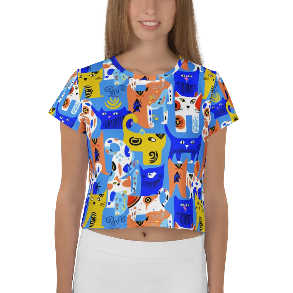 Electric Catwalk on Crop Tee — Front