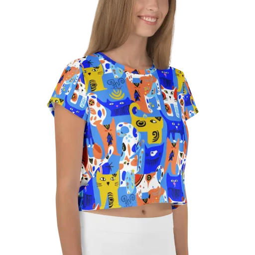 Electric Catwalk on a Crop Tee