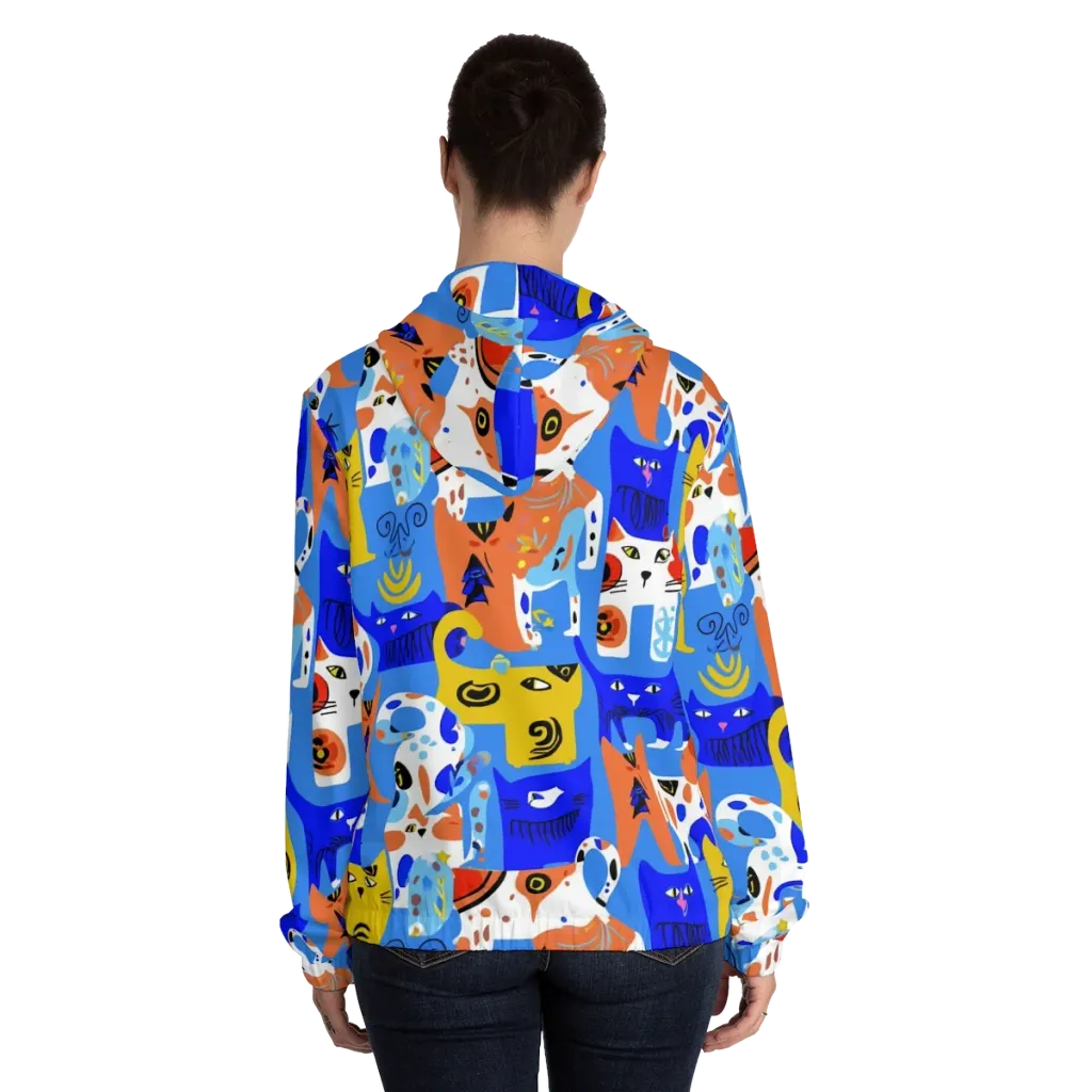 Electric Catwalk on Women's Full-Zip Hoodie — Back On Person