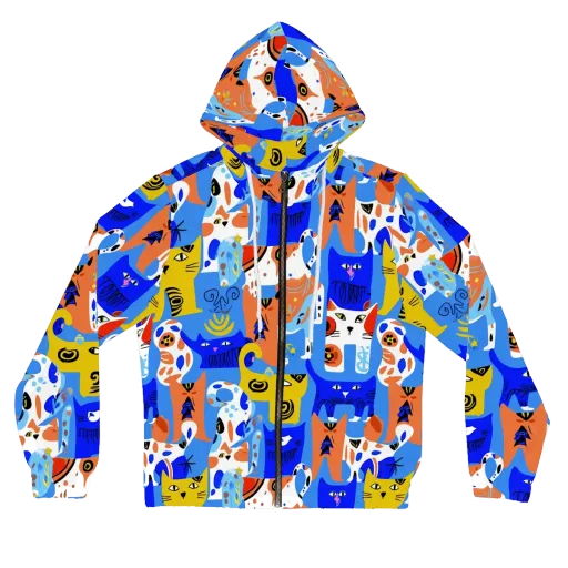 Electric Catwalk on a Women's Full-Zip Hoodie