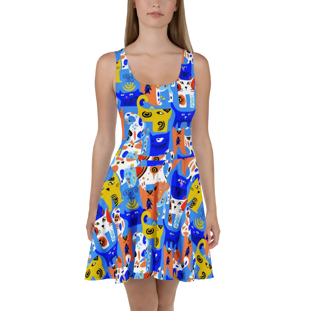 Electric Catwalk on Skater Dress — Front