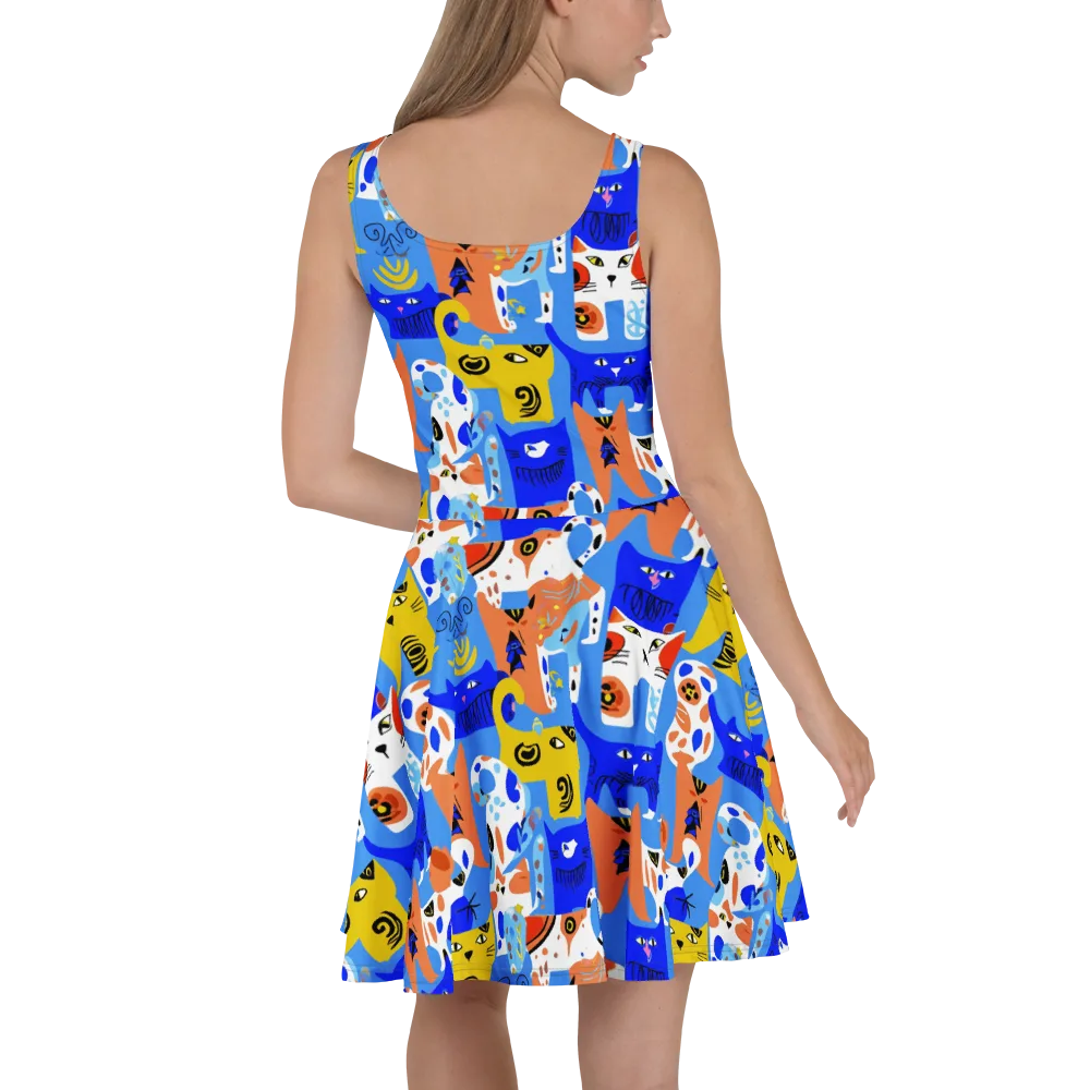 Electric Catwalk on Skater Dress — Back