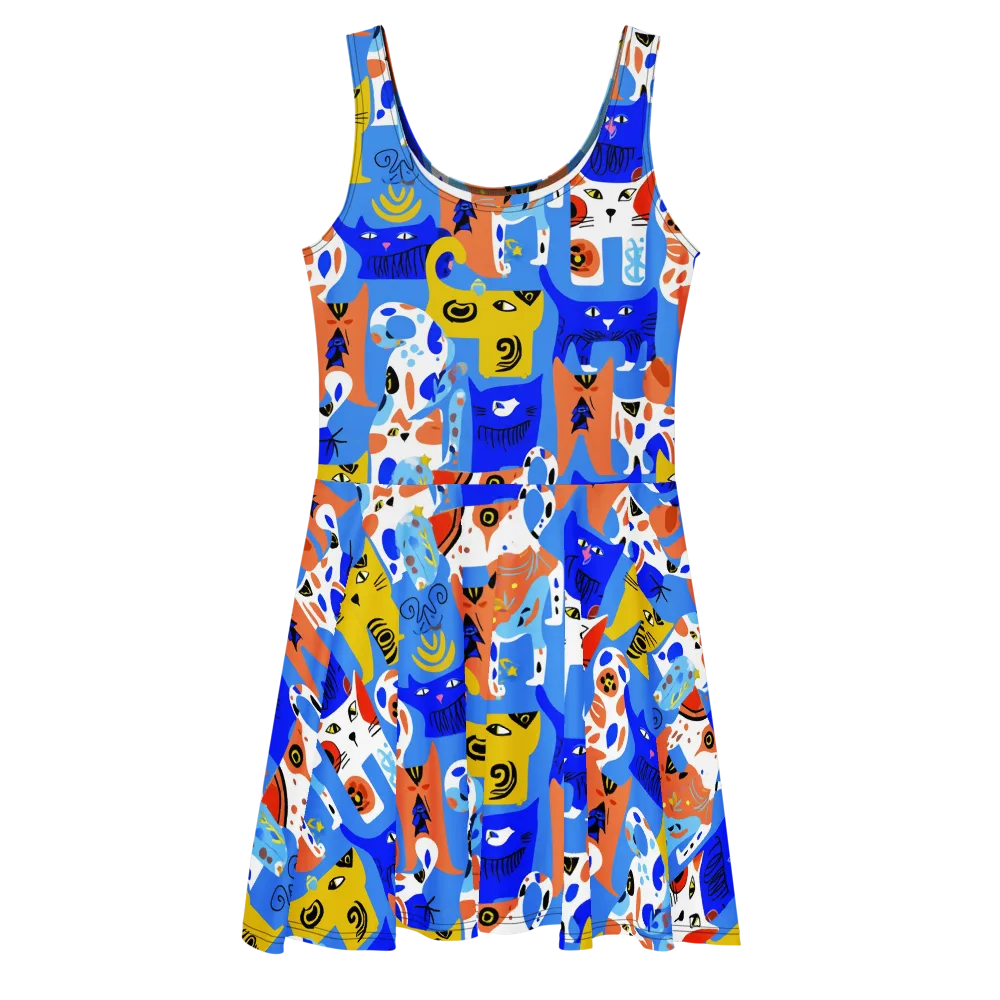 Electric Catwalk on Skater Dress — Front