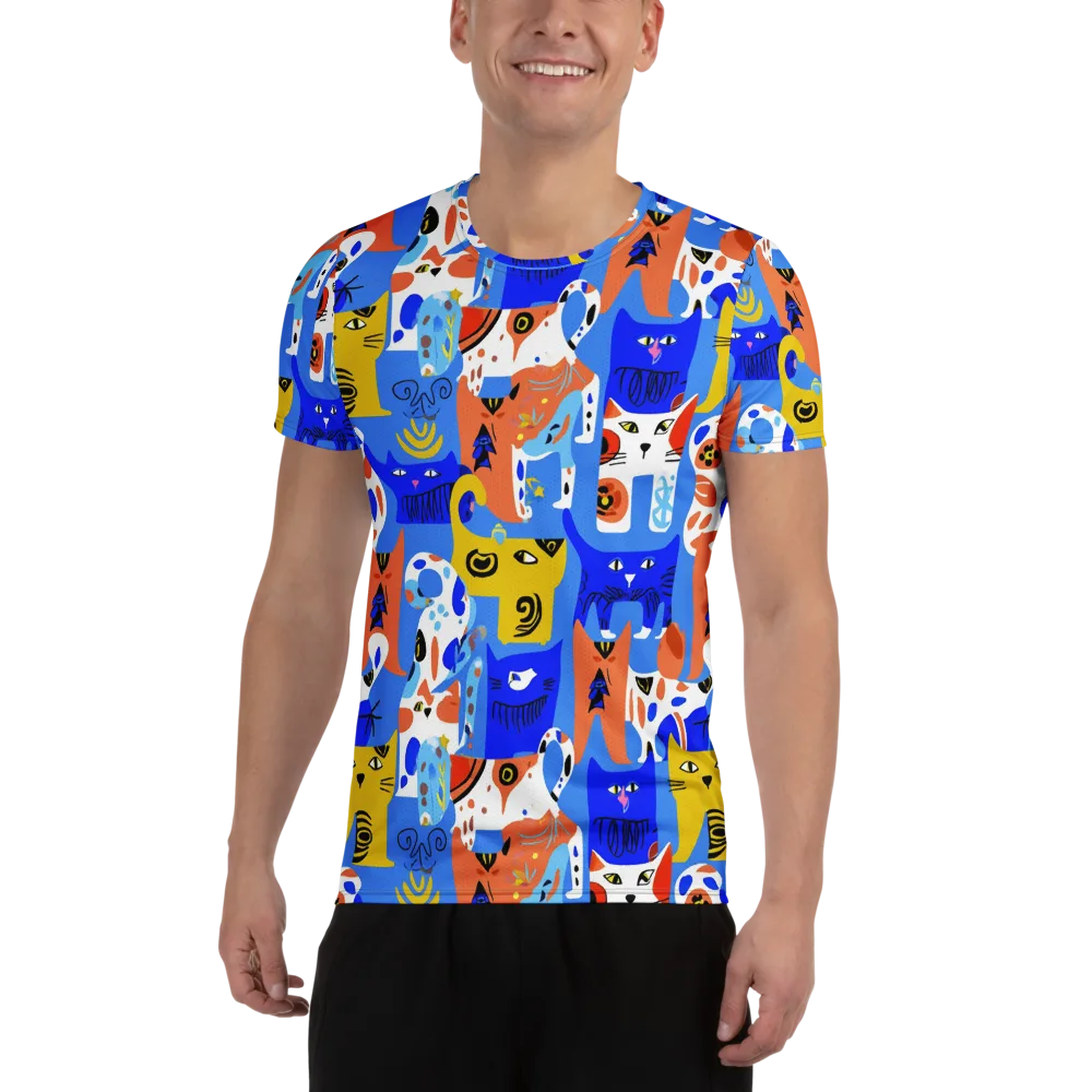 Electric Catwalk on Men's Athletic T-Shirt — Front