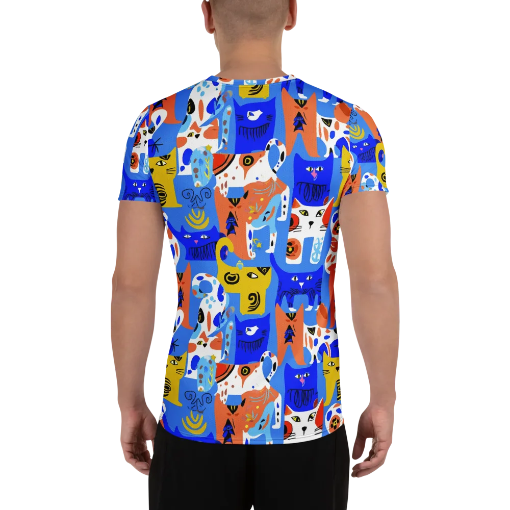 Electric Catwalk on Men's Athletic T-Shirt — Back