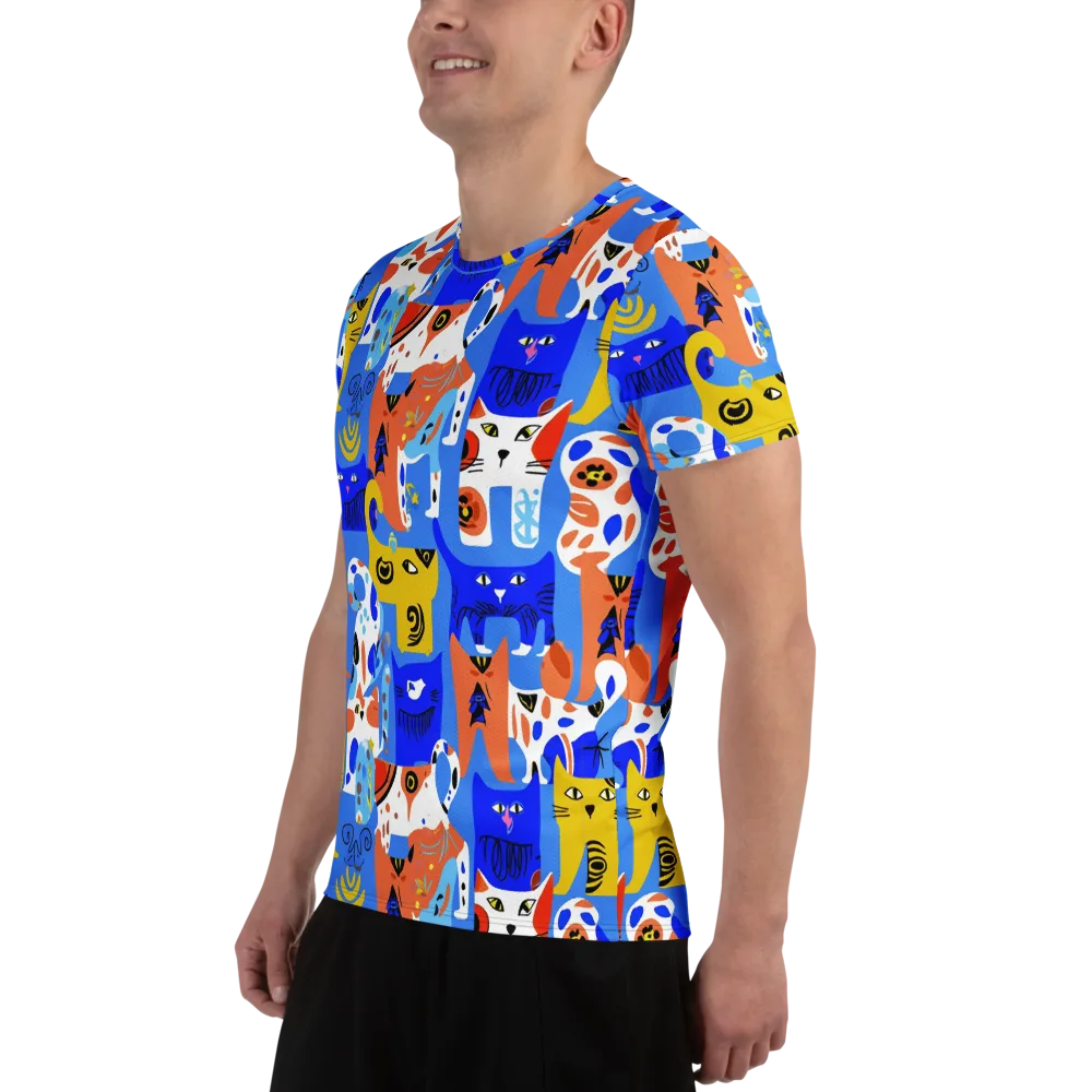 Electric Catwalk on Men's Athletic T-Shirt — Left