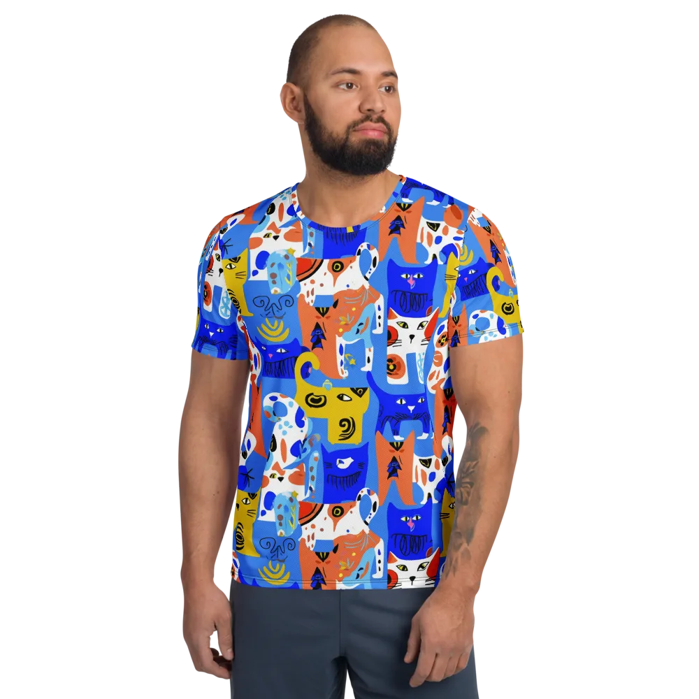 Electric Catwalk on Men's Athletic T-Shirt — Front