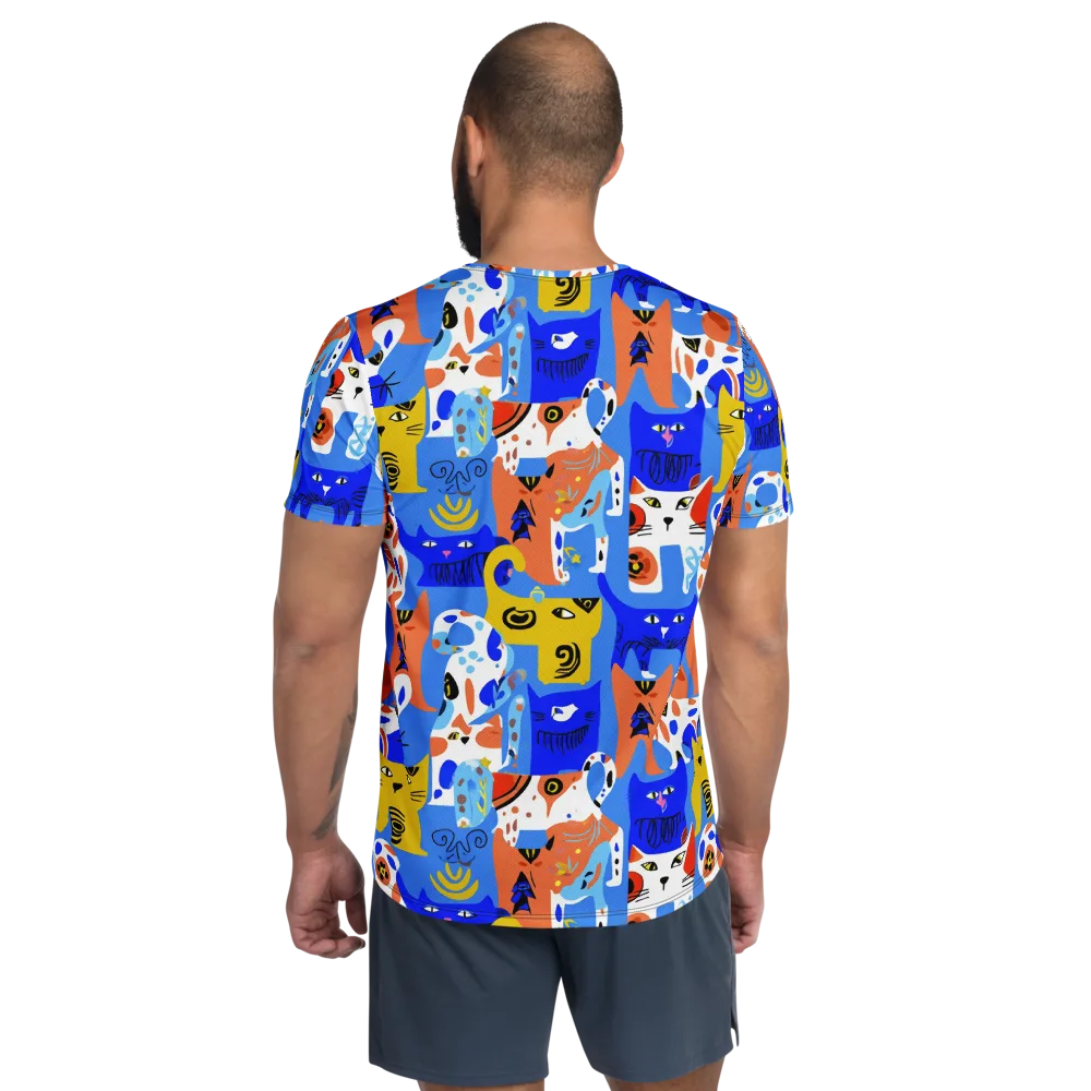 Electric Catwalk on Men's Athletic T-Shirt — Back