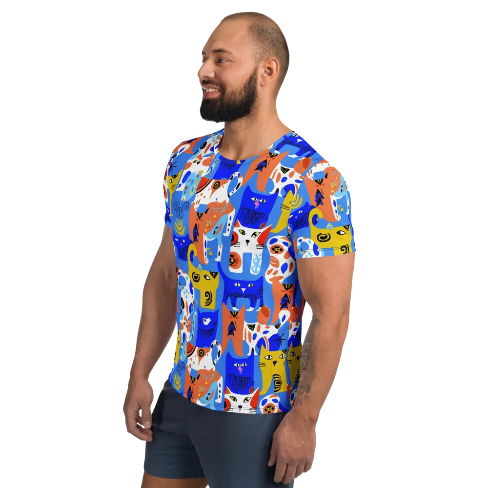 Electric Catwalk on Men's Athletic T-Shirt — Left