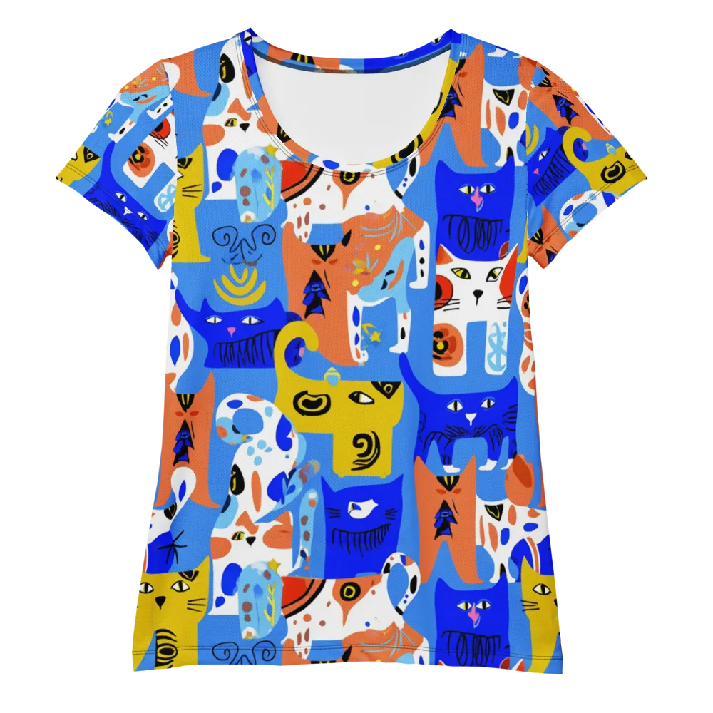 Electric Catwalk on Women's Athletic T-Shirt — Front