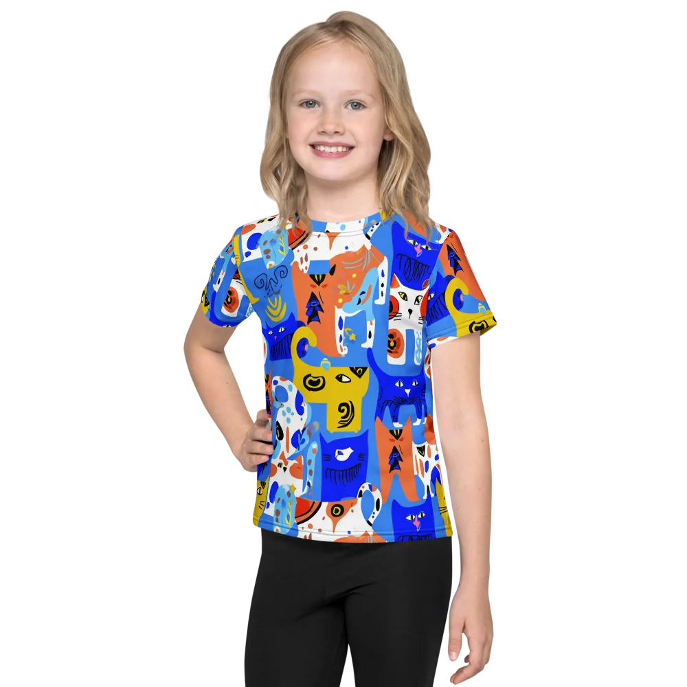 Electric Catwalk on Kids Crew Neck T-Shirt — Front