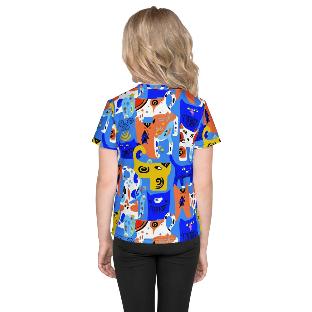 Electric Catwalk on Kids Crew Neck T-Shirt — Back