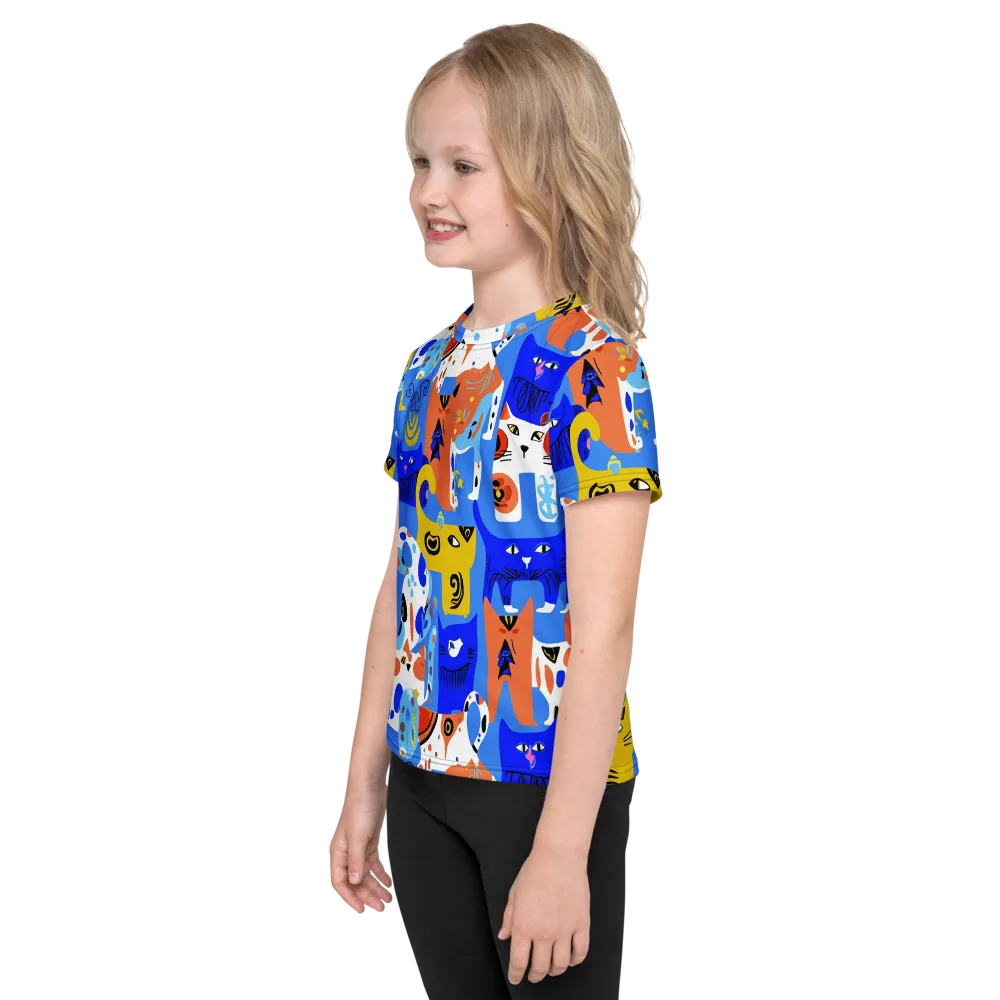 Electric Catwalk on Kids Crew Neck T-Shirt — Left