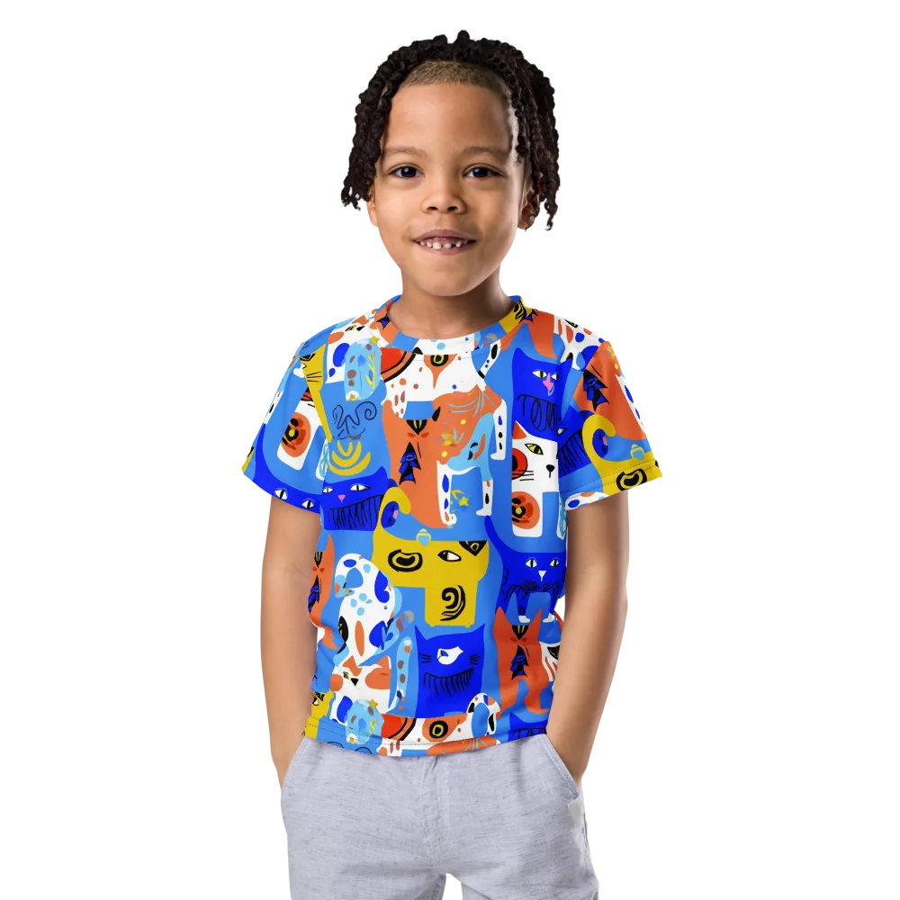 Electric Catwalk on Kids Crew Neck T-Shirt — Front