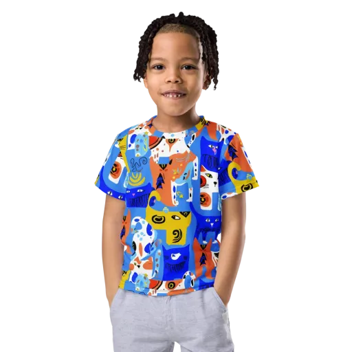Electric Catwalk on a Kids Crew Neck T-Shirt