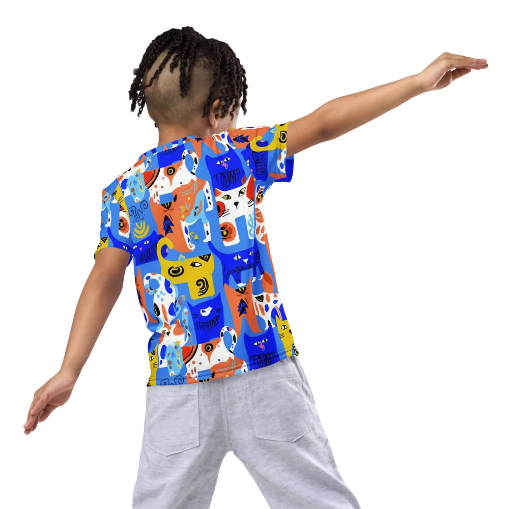 Electric Catwalk on Kids Crew Neck T-Shirt — Back