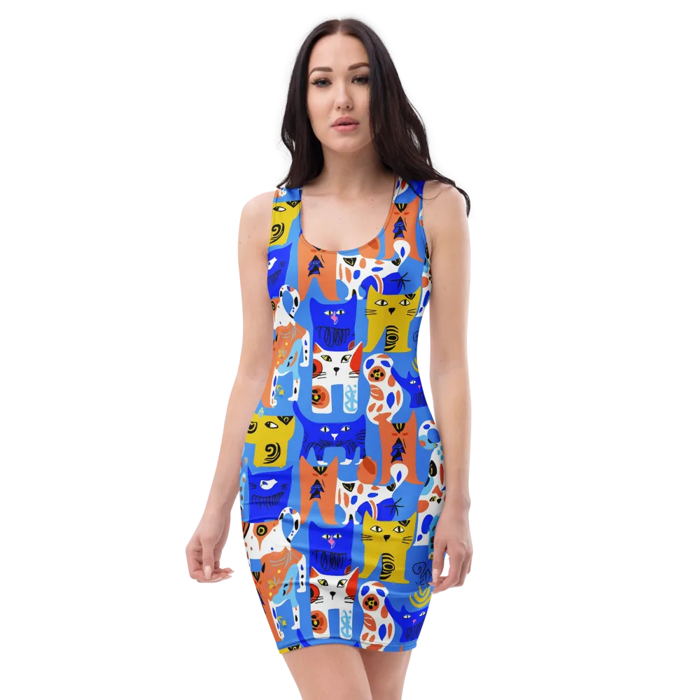 Electric Catwalk on Bodycon Dress — Front