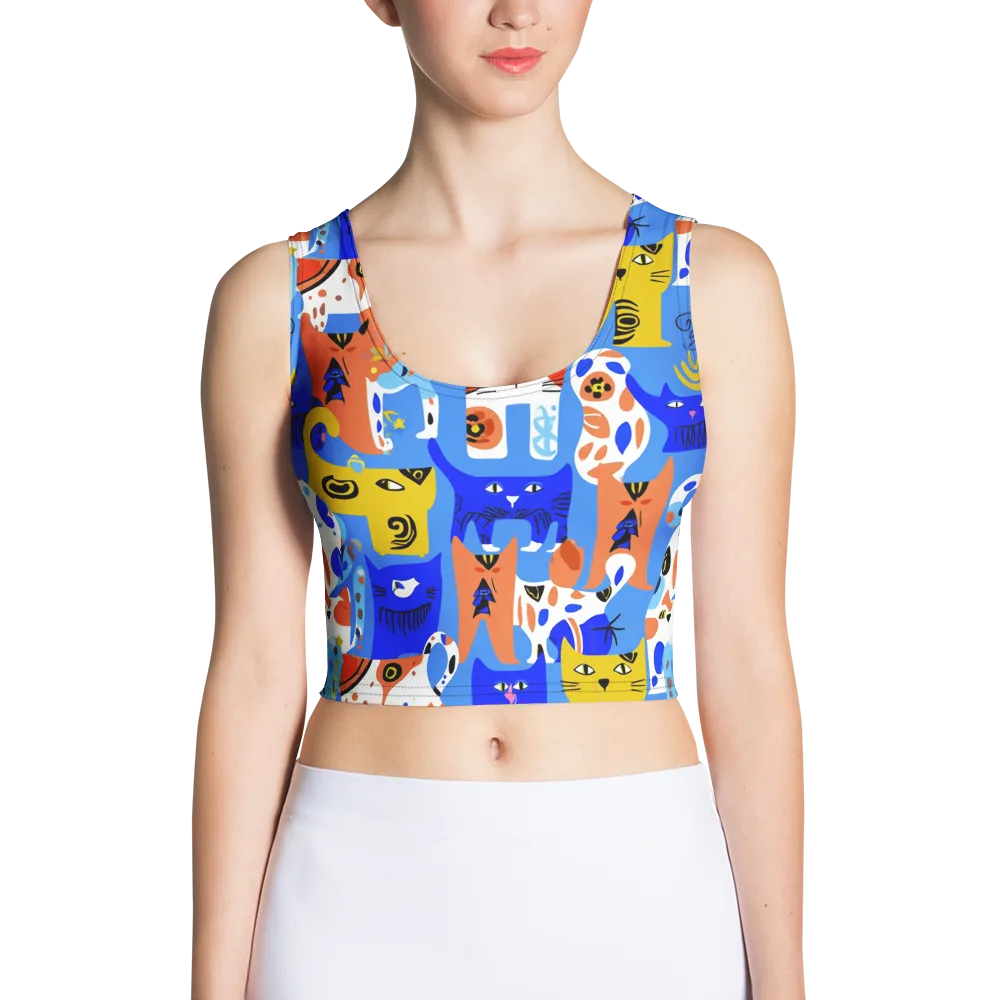 Electric Catwalk on Crop Top — Front