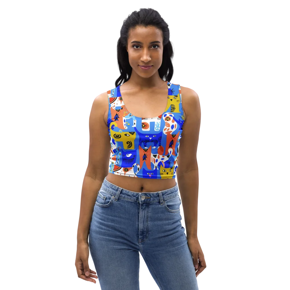 Electric Catwalk on Crop Top — Front