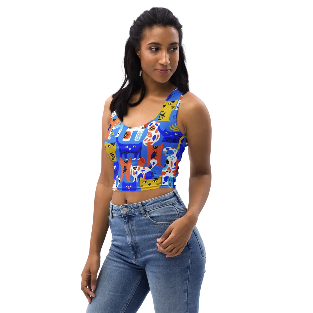 Electric Catwalk on Crop Top — Left Front