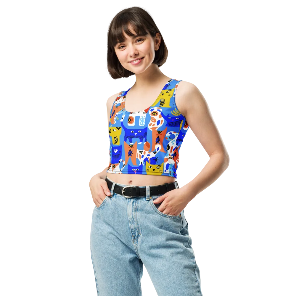 Electric Catwalk on Crop Top — Front