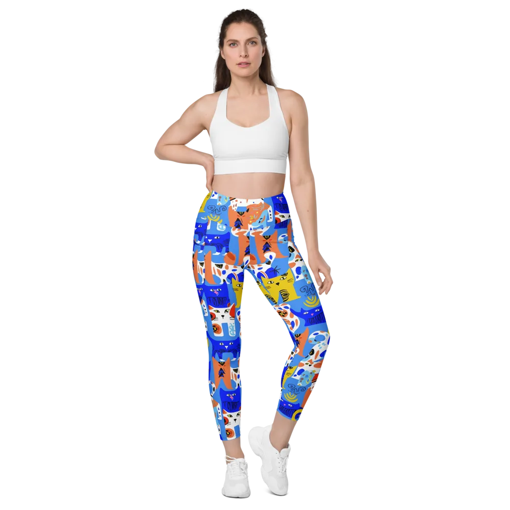 Electric Catwalk on Leggings with Pockets — Front