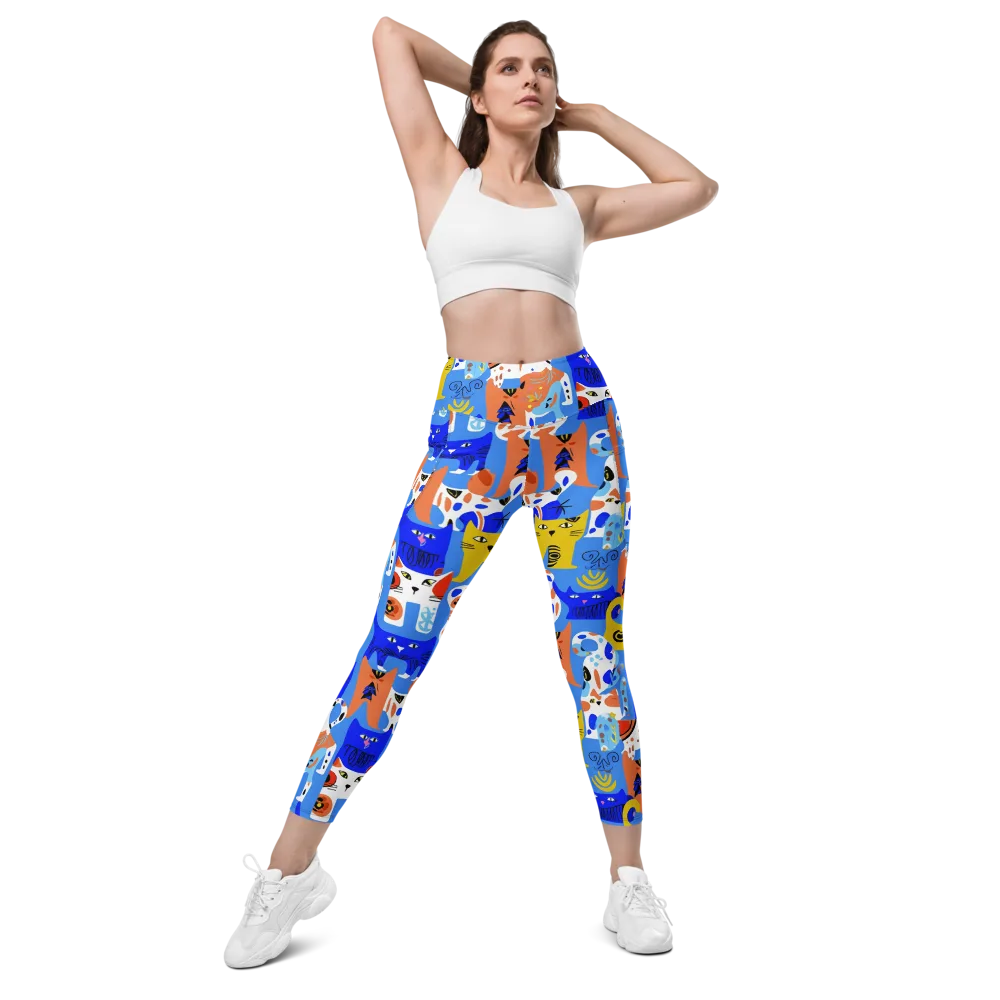 Electric Catwalk on Leggings with Pockets — Front