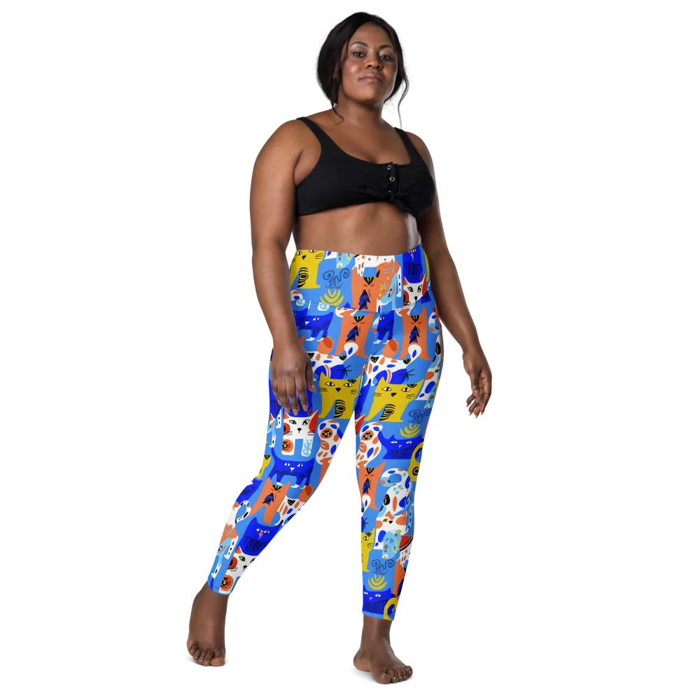 Electric Catwalk on Leggings with Pockets — Front