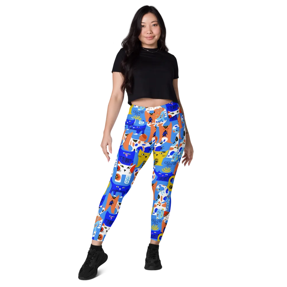 Electric Catwalk on Leggings with Pockets — Front