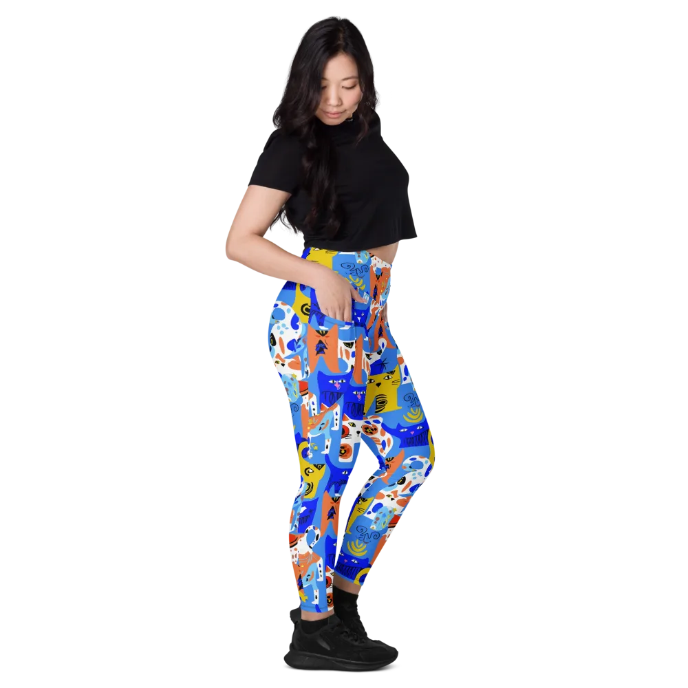Electric Catwalk on Leggings with Pockets — Right