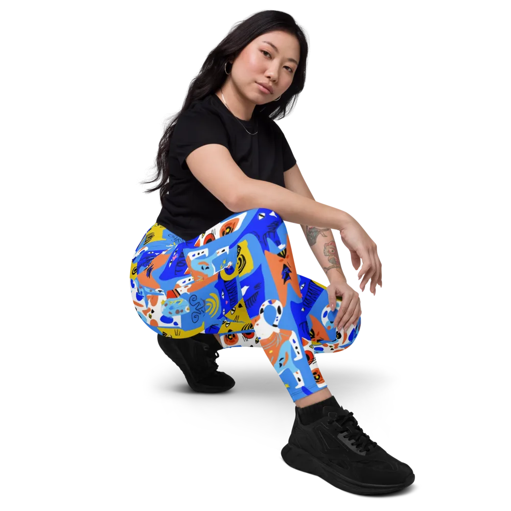 Electric Catwalk on Leggings with Pockets — Right Front