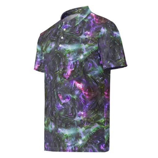 Nocturne Vortex on a Men's Slim Fit Polo Shirt