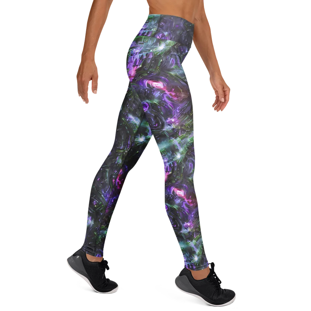 Nocturne Vortex on Yoga Leggings — Right