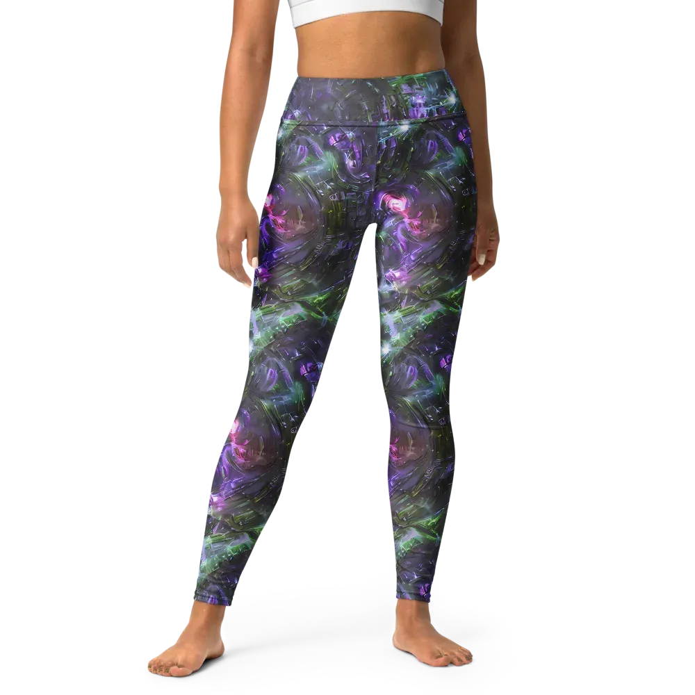 Nocturne Vortex on Yoga Leggings — Front