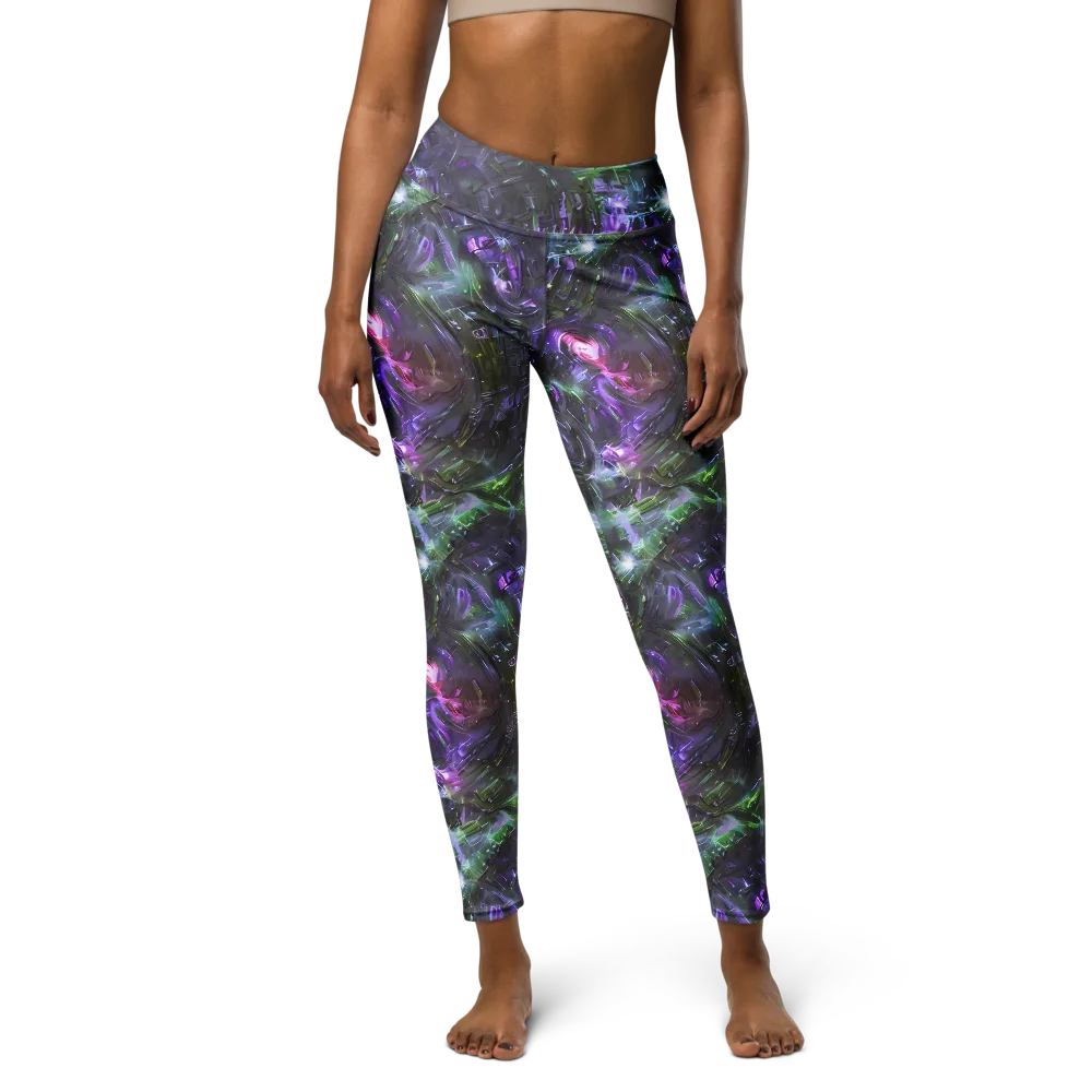 Nocturne Vortex on Yoga Leggings — Front