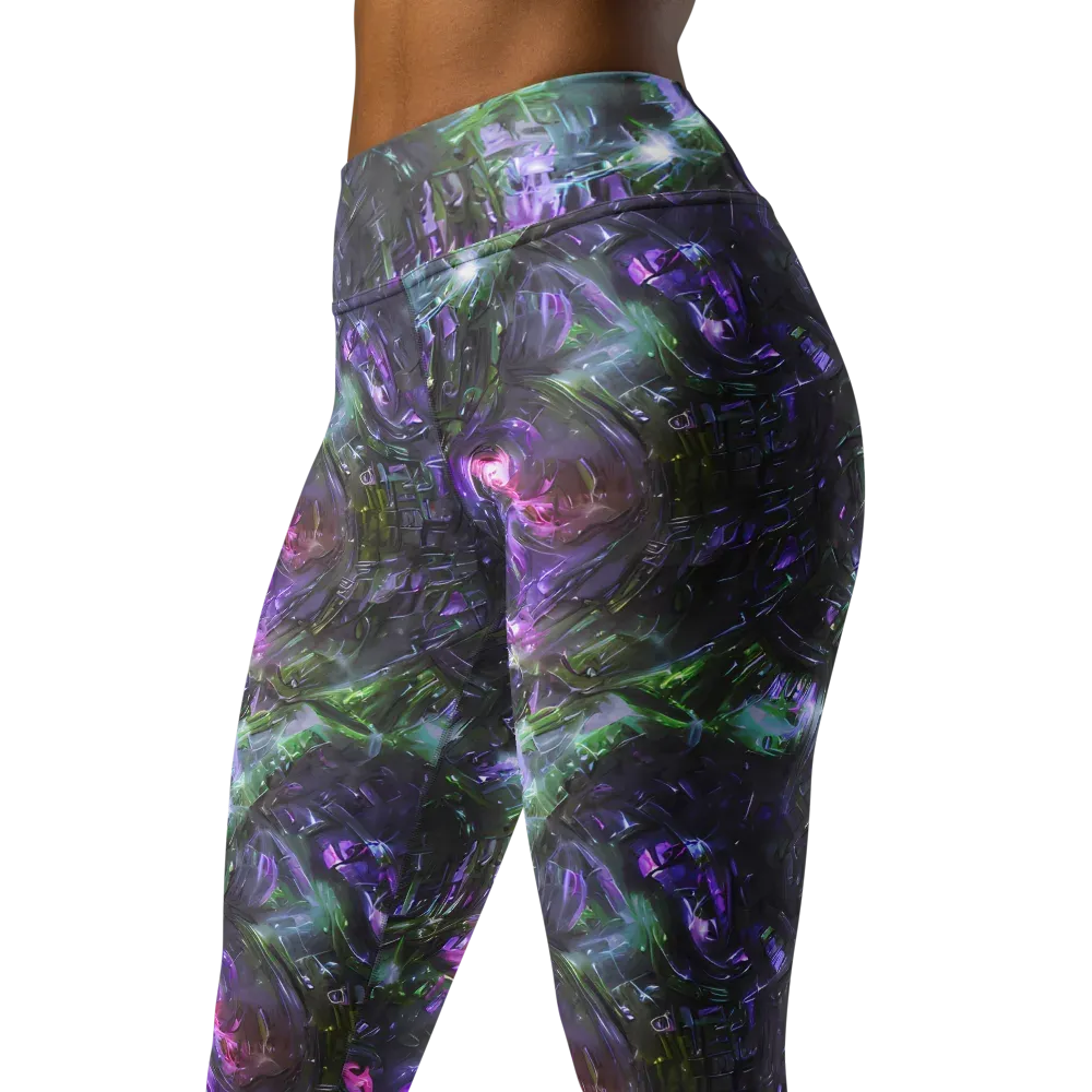 Nocturne Vortex on Yoga Leggings — Left Front