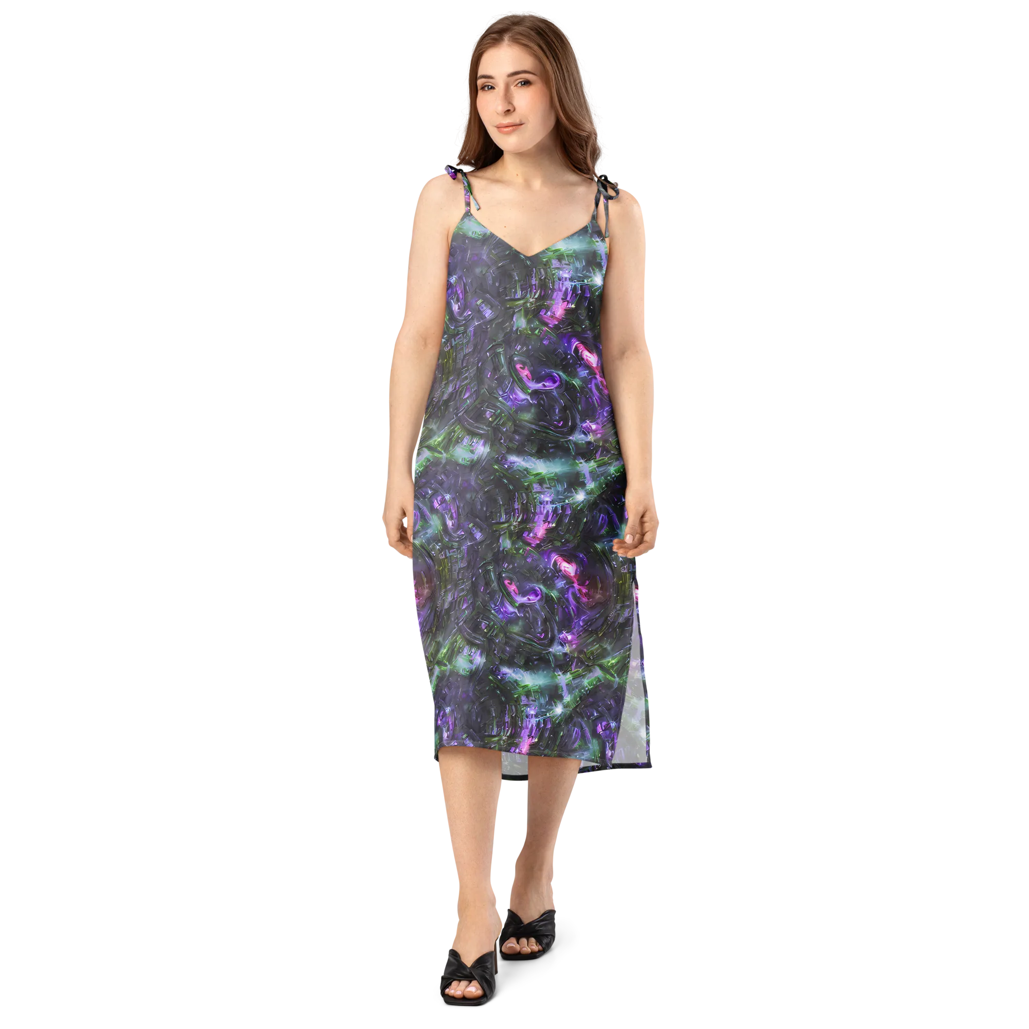 Nocturne Vortex on Slip Dress — Front
