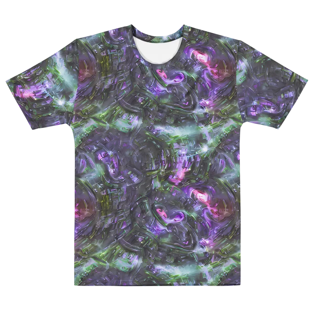 Nocturne Vortex on Men's Cotton Crew Neck T-Shirt — Front