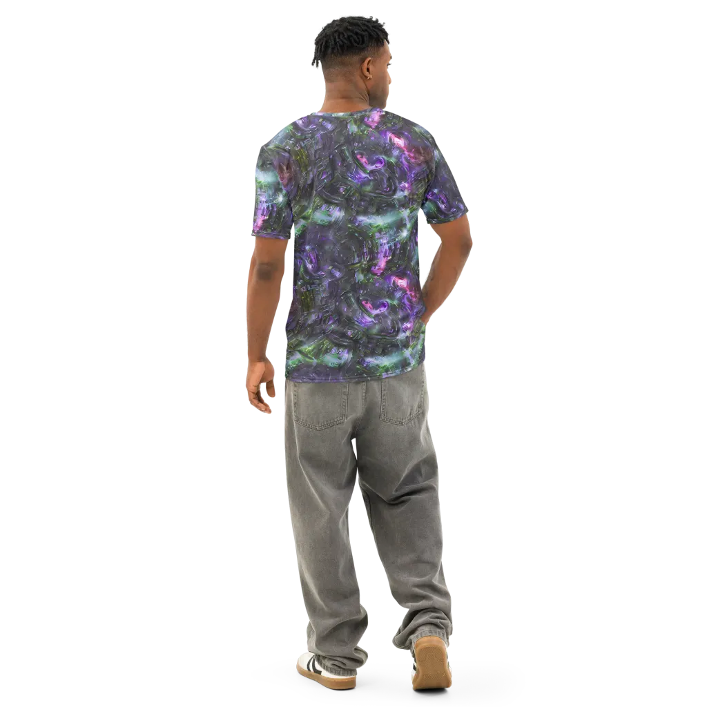 Nocturne Vortex on Men's Cotton Crew Neck T-Shirt — Back