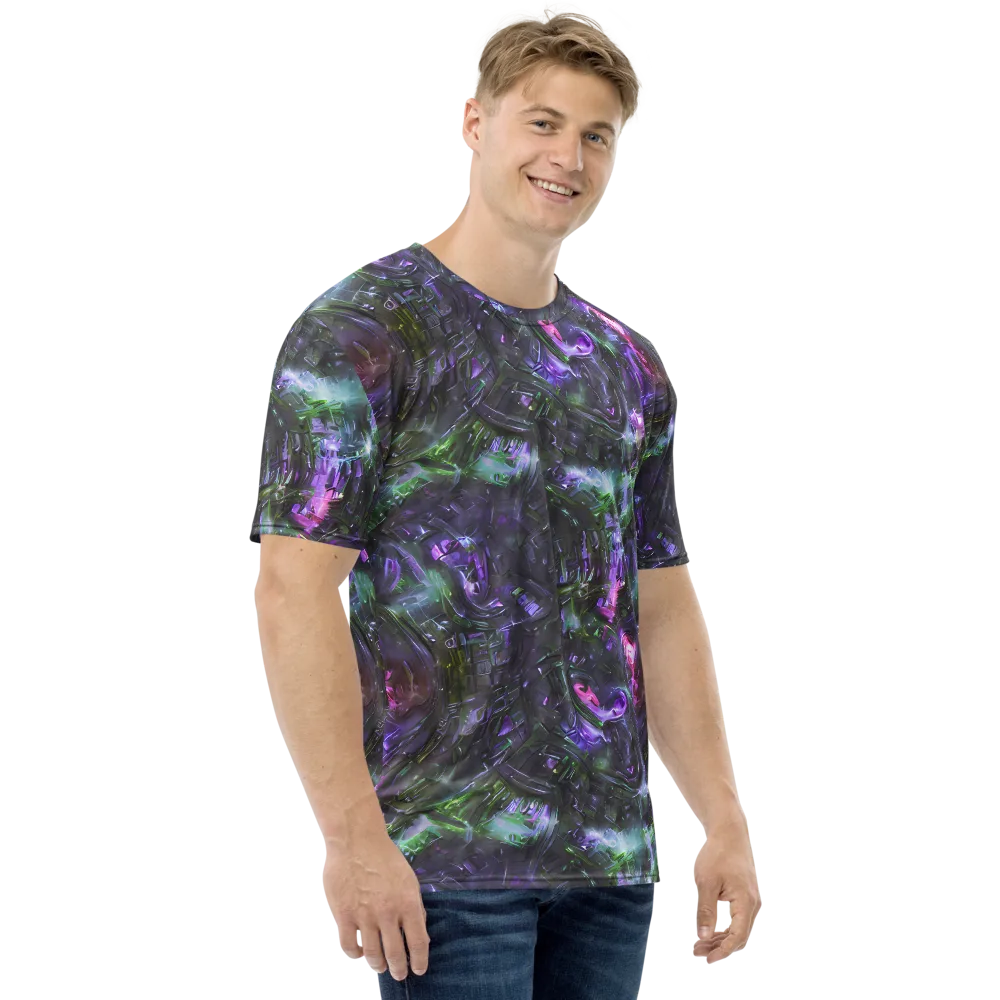 Nocturne Vortex on Men's Crew Neck T-Shirt — Right