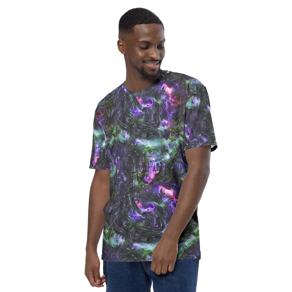 Nocturne Vortex on Men's Crew Neck T-Shirt — Left