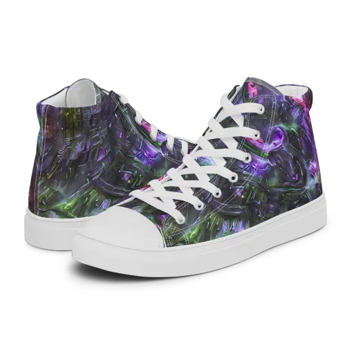 Nocturne Vortex on a Men's High Top Canvas Shoes
